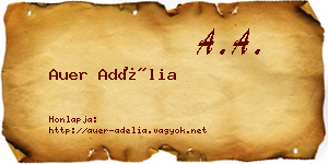 Auer Adélia névjegykártya